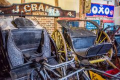 A collection of horse-drawn carts