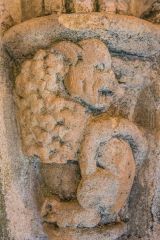 Carving of a grotesque beast, south porch