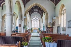 The church interior, looking east