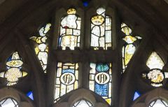 Medieval glass, north chapel