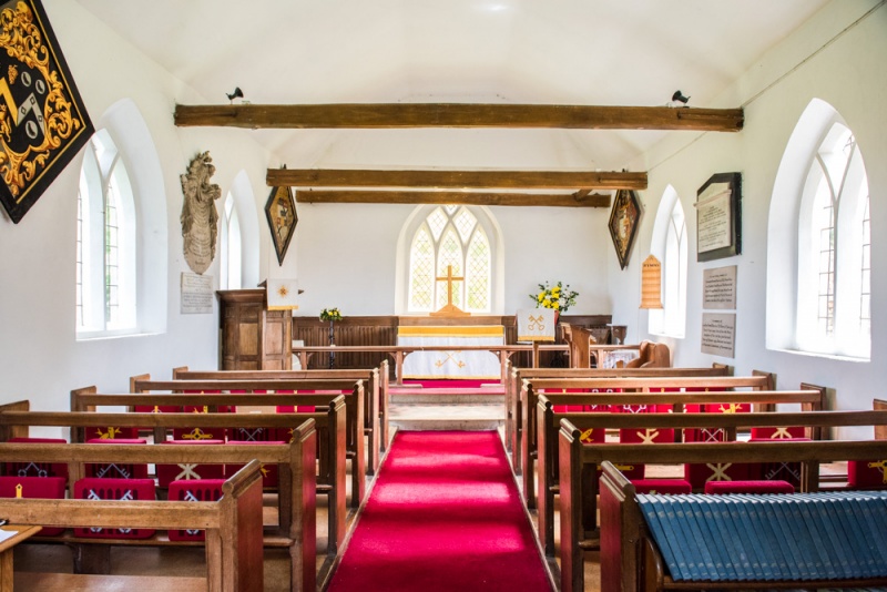 The unspoilt church interior