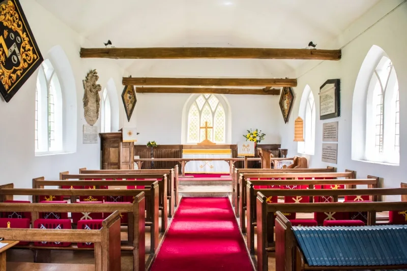 The unspoilt church interior