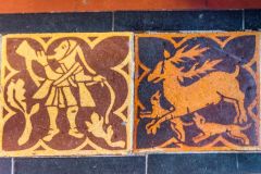 Floor tiles in medieval style