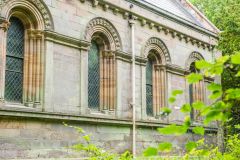 Romanesque windows, south wall