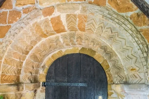 The 12th-century south doorway