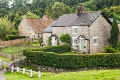 Pretty cottages by the village green