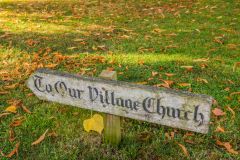 The sign to the church