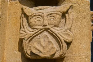 A Green Man carving