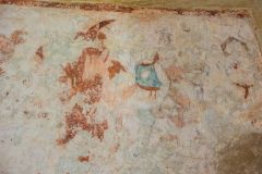 15th century wall painting of Avarice