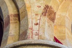 13th century painting on the nave arcade