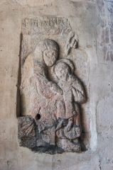 Saxon painted carving of the Virgin and Child