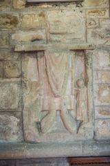 Medieval carving fragment inside St Michael's Church
