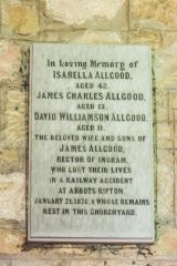 The Allgood family memorial