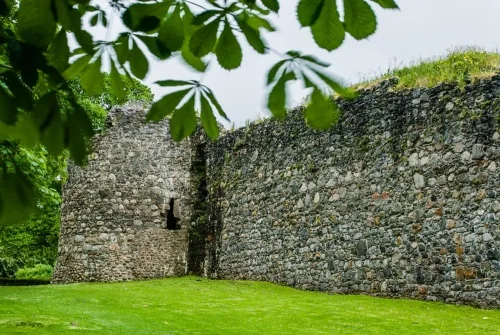 The perimeter wall and corner tower