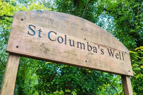 The archway leading to the well