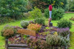Welcome to Invermoriston garden with the Olympic torch
