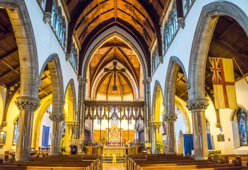Looking down the nave