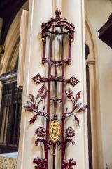 The ornate holder for the civic mace