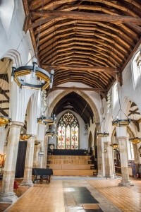 The restored church interior