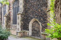 The south exterior of the church