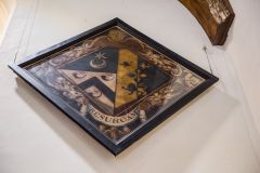 One of 5 funeral hatchments by the west door