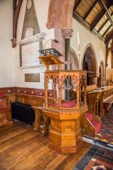 The ornate Victorian pulpit