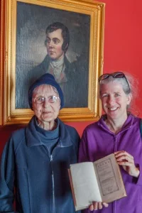 In the Library with a Burns first edition