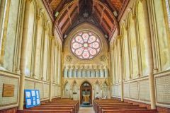 The church interior, looking west