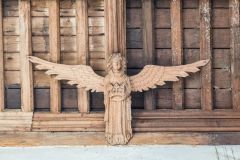 One of the 15th-century carved angels