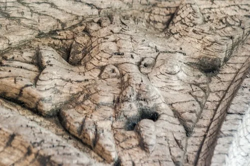 A Green Man carving
