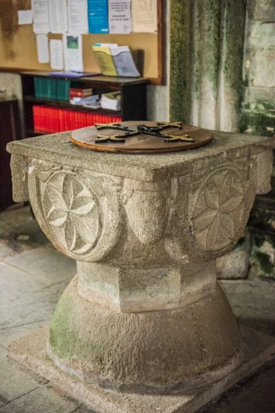 The striking Norman font