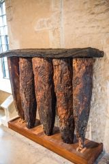 The original timber foundation piers