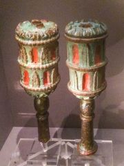 Wooden rimmonim, North Africa, 19th century