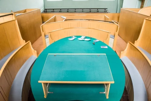 The courtroom in the Judge's Lodging