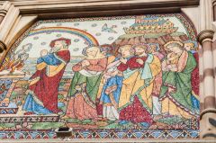 Colourful mosaic decoration in the chapel