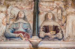 Memorial to Sir John Curzon (1686) and his wife Patience (1642)