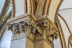Intricately carved column capitals