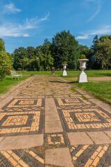 Formal parterre pavement in the gardens
