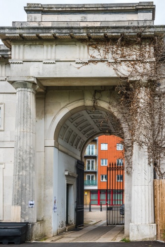 The main gates on Harrow Road