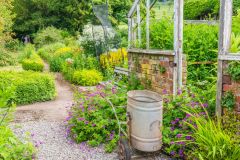 Trails lead past old potting sheds