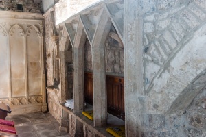 Triple sedilia in the chancel