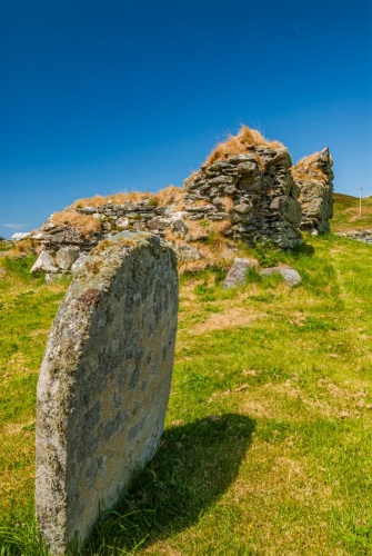 The chapel stands within a walled burial ground