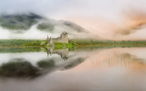 Dawn breaks at Kilchurn Castle, Loch Awe