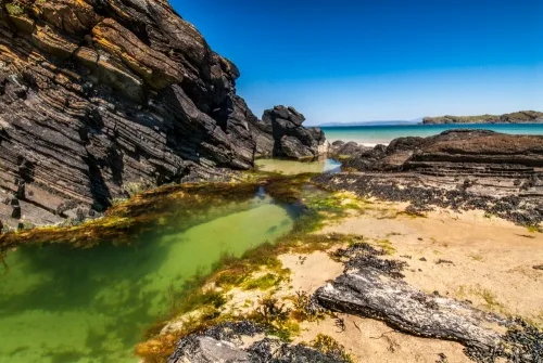 Rock pools, Kiloran Bay