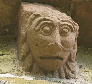 Carved figure, Kilpeck church