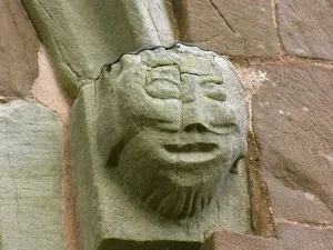 Carved figure, Kilpeck church
