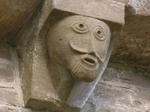 Carved figure, Kilpeck church
