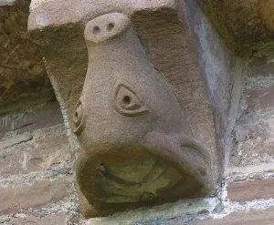Carved figure, Kilpeck church