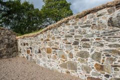 Restored 14th-century castle wall