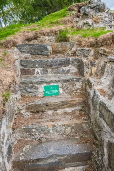 14th-century stairs in Drummond Tower